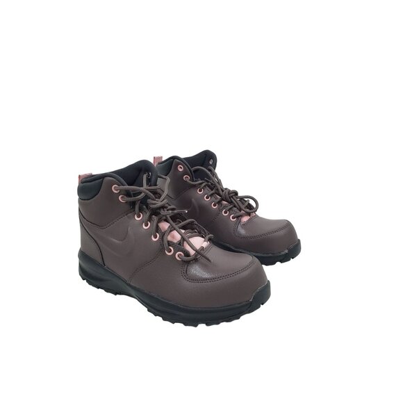 Nike Girls' Big Kids' Manoa Leather Boots in Violet Ore/Dark Smoke Grey- Size 5Y - Picture 1 of 8